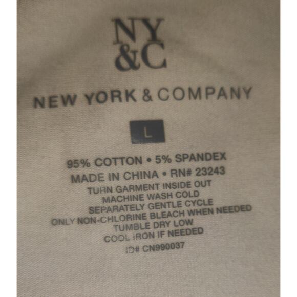 New York & Company Tank Camisole White Top L Silver Lace Adjustable Straps NWT - Picture 5 of 13